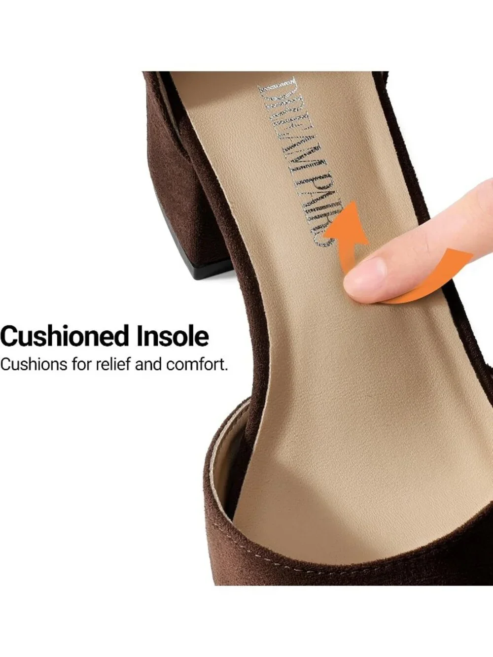 Women's Brown ANNEE Closed Toe Low Chunky Block Heels Ankle Strap Pumps Shoes